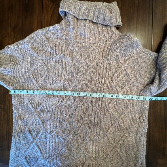 American Eagle Purple Gray Cable Knit Chunky Turtle Neck Sweater, Size Small - Picture 9 of 10